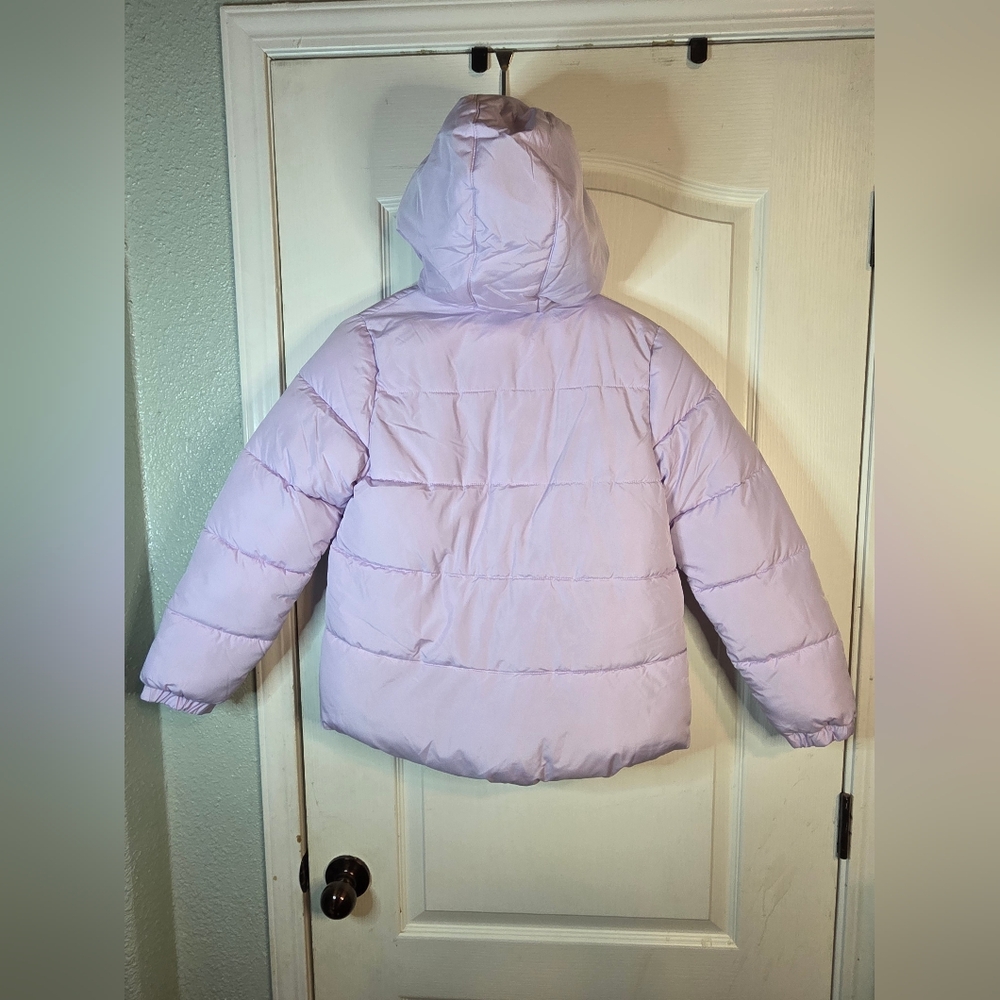 Swiss+Tech Girls Lavender Puffer Jacket Lg Hooded Fleece Lined Water Resistant - Picture 3 of 9